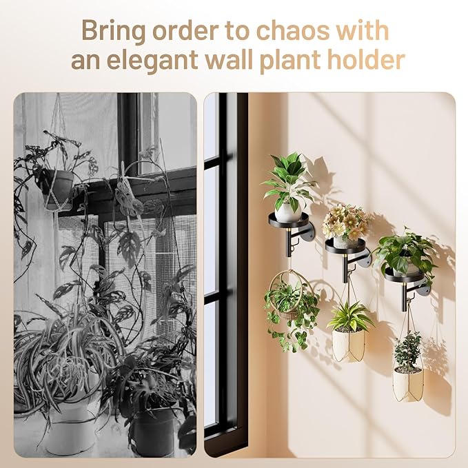 YUOROS 3 Pack Wall Plant Holder Wall Planters - Image 5