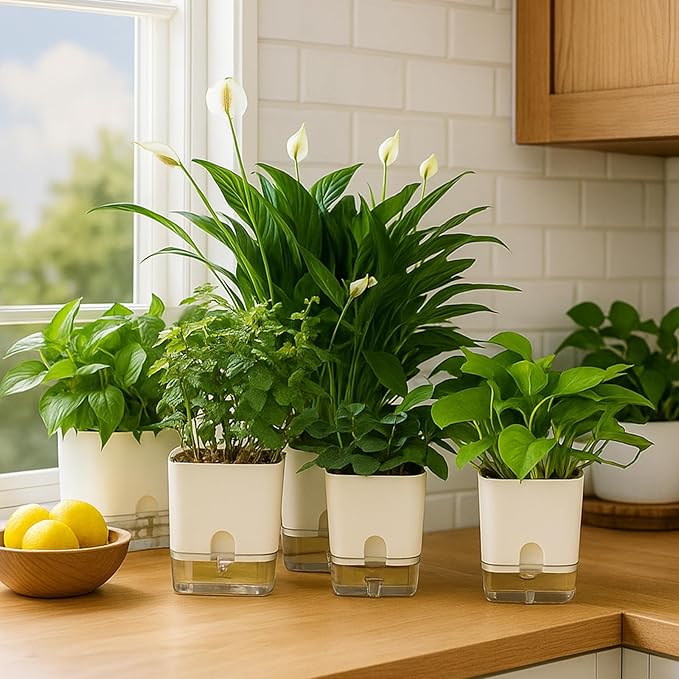 Planterhoma 6 Pack-5.5 Inch Self Watering Plant Pots - Image 4