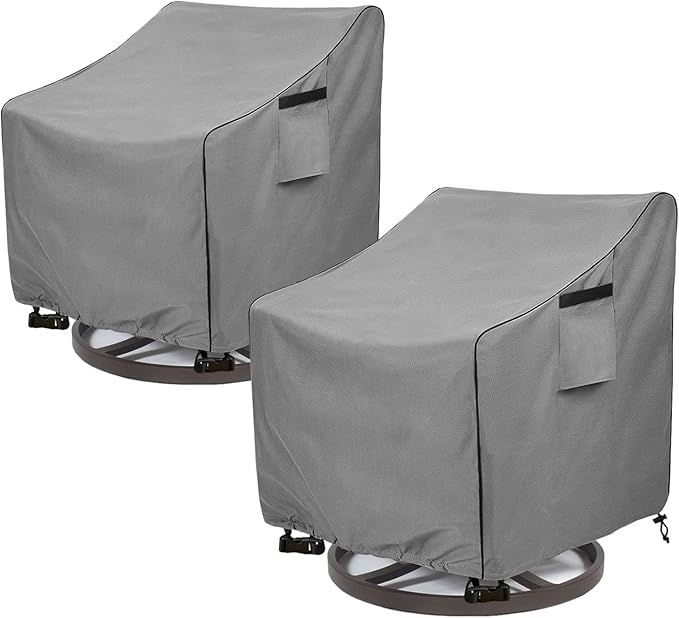 Okcool Outdoor Swivel Chair Cover 2 Pack, Outdoor Furniture Patio Chair Covers by Okcool