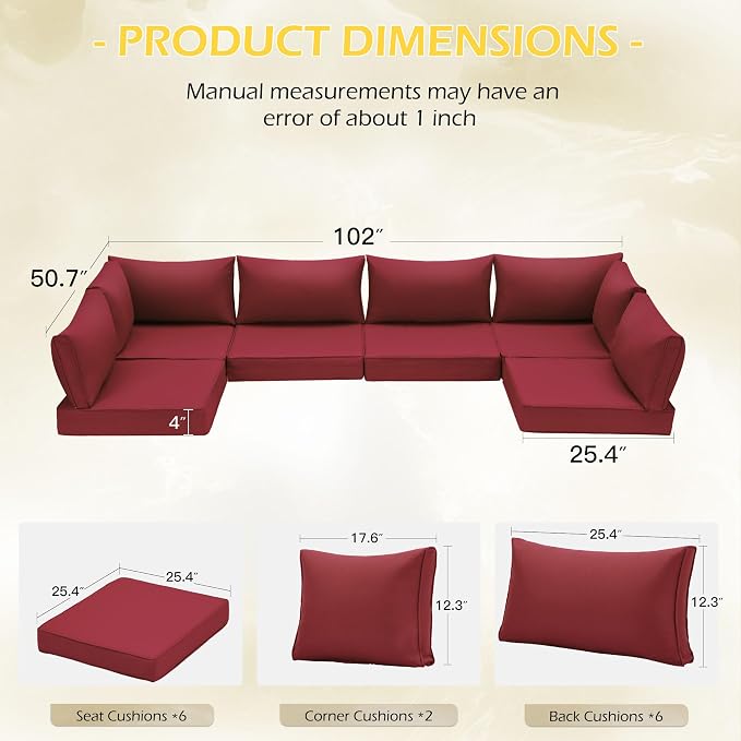 HOMREST Outdoor Replacement Cushions - Image 3