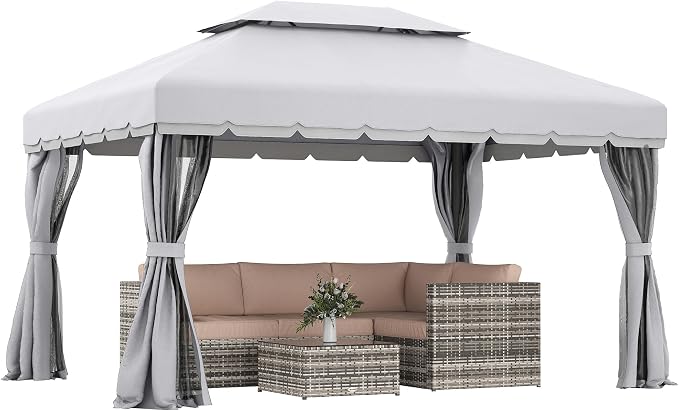Outsunny 10' x 13' Patio Gazebo, Outdoor Gazebo Canopy Shelter by Outsunny