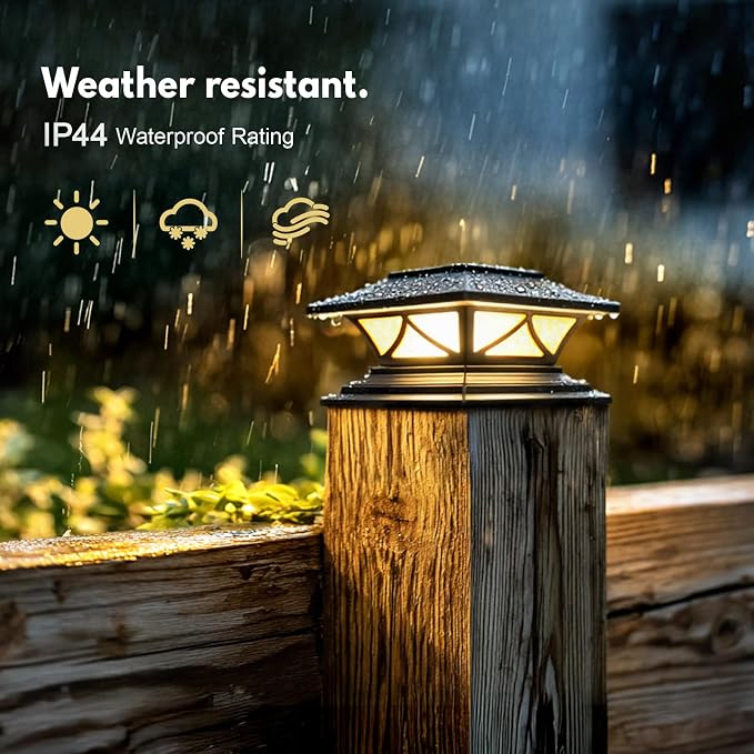 PASAMIC 8 Pack Solar Post Cap Lights, Waterproof Outdoor Lights - Image 6