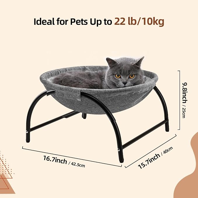 Raised Cat Hammock Bed, Pet Bed - Image 2