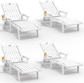 Patio Chaise Lounge Chair Set of 4, Oversized Lounge Chair Outdoor by THOEOE