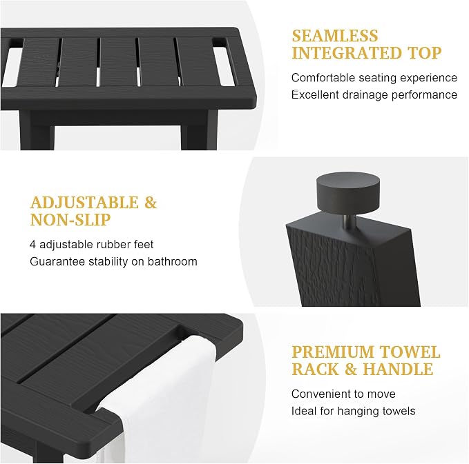 HIPS Shower Bench Inside Shower Stool - Image 4