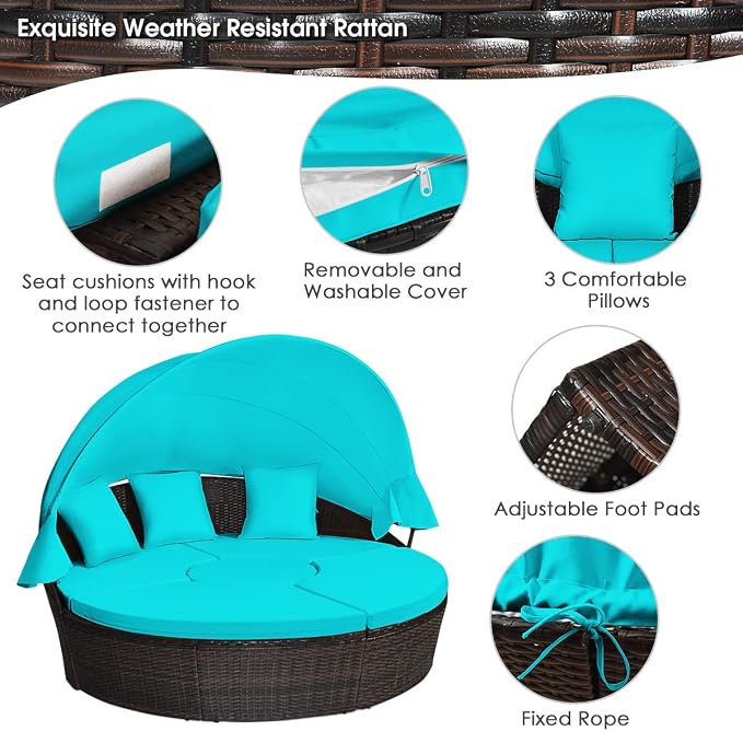 Tangkula Patio Round Daybed - Image 8