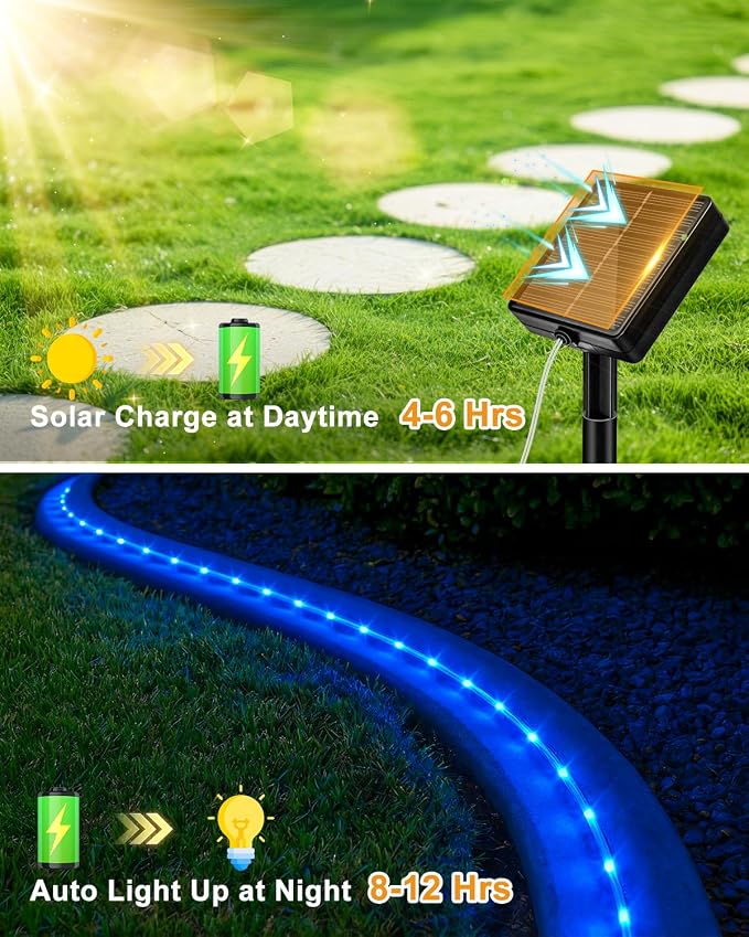 btfarm Solar Rope Lights Outdoor, 120LED 46FT Solar String Lights Outside - Image 7