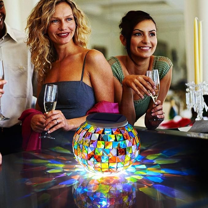 Aukora Color Changing Solar Powered Glass Ball Garden Lights, Table Lamps - Image 9