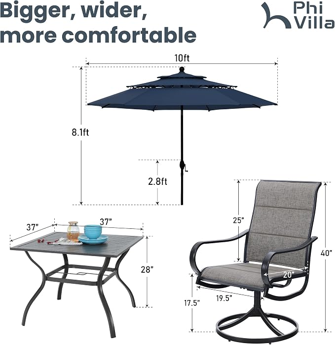 PHI VILLA Patio Dining Set - Image 8