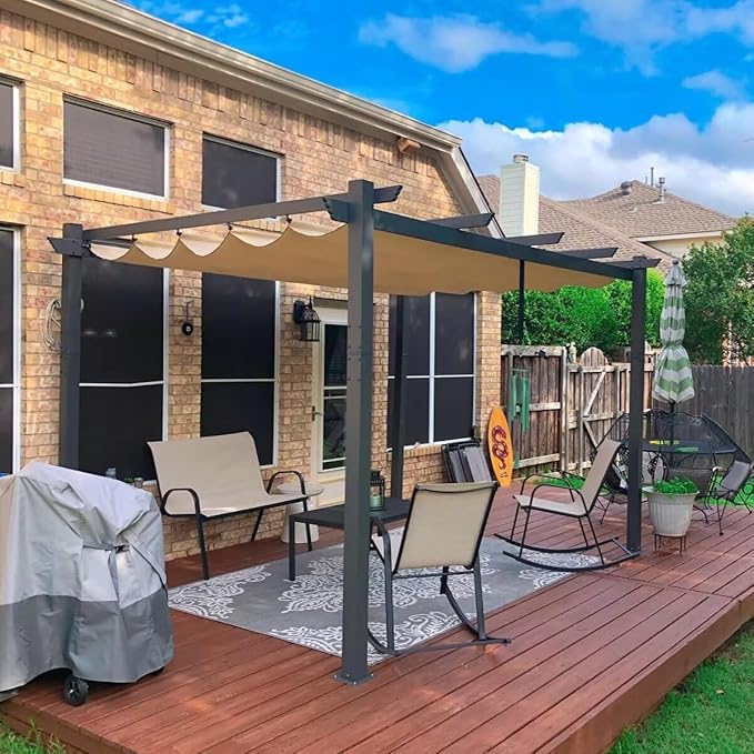 Domi Outdoor Living 10’ X 10’ Outdoor Retractable Pergola - Image 3