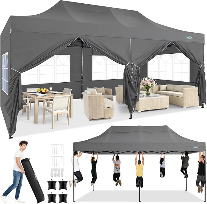 COBIZI 10x20 Heavy Duty Pop Up Canopy Tent by COBIZI