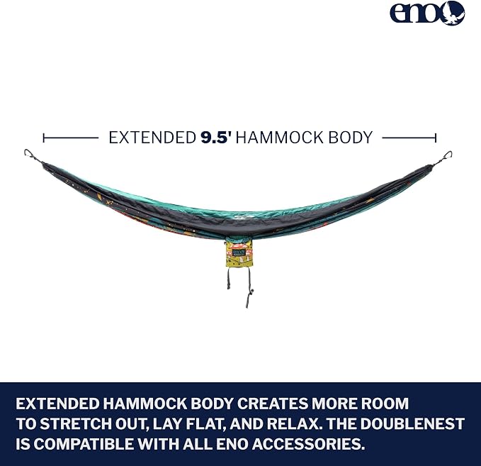 ENO, Eagles Nest Outfitters DoubleNest Lightweight Camping Hammock, 1 to 2 - Image 2
