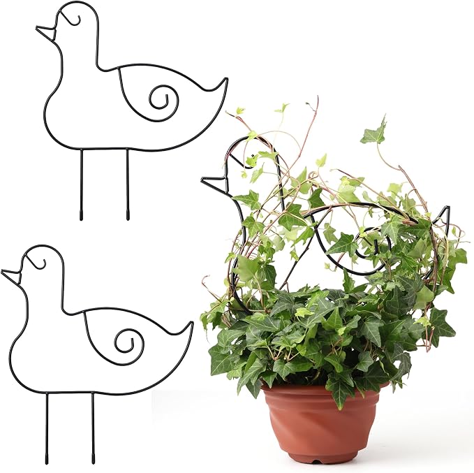 2 Pack Plant Trellis Indoor, 10.8" W x 13" H Small Trellis by FHWTY