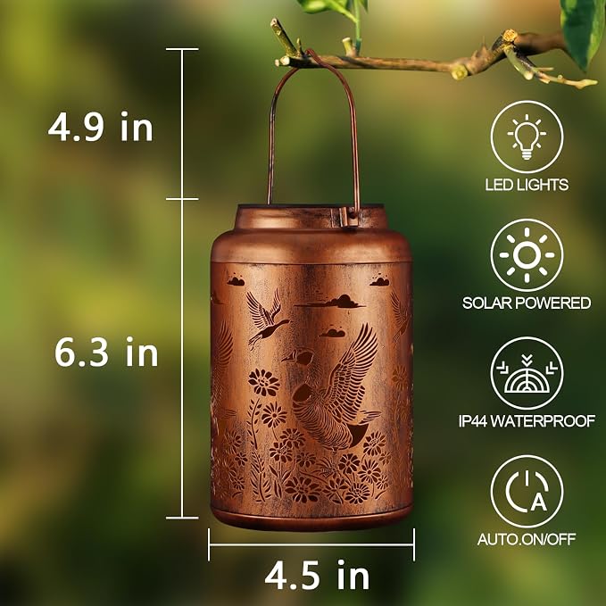 Solar Lanterns Outdoor Waterproof Garden Decor Birthday Gifts - Image 4