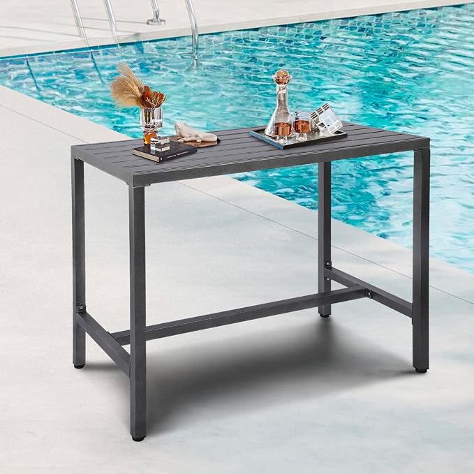 Outdoor Patio Counter Height Bar Table by Unknown