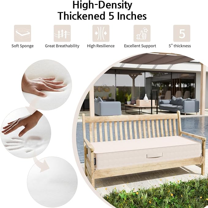 Outdoor Water-Resistant Olefin Chaise Lounge Cushions - Image 5