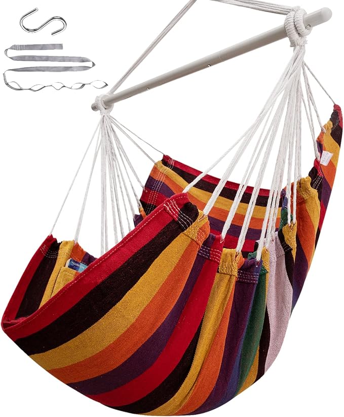 ADVOKAIR Hammock Chair Swing, Heavy-Duty Hanging Rope Swing Seat Supports 500 by ADVOKAIR-ChillNaturally