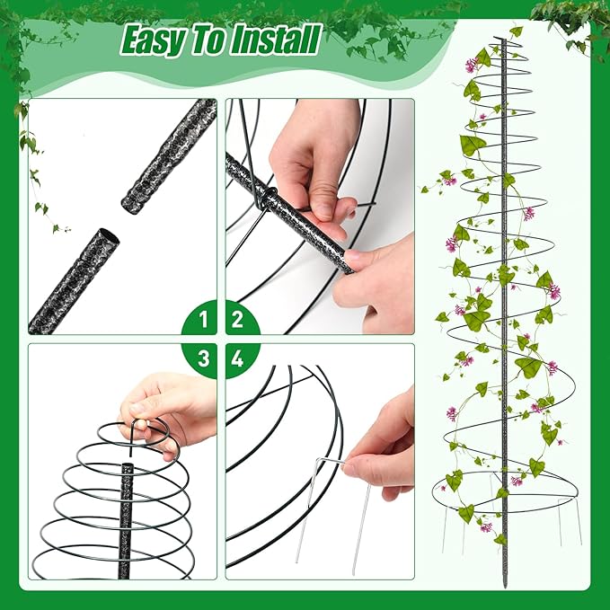 Trellis for Climbing Plants Outdoor, Plants Trellis 44 inch Support Metal - Image 3