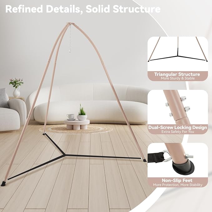 Tripod Hammock Chair Stand for Multi-Use, Heavy-Duty Sensory Swing Stand for - Image 4