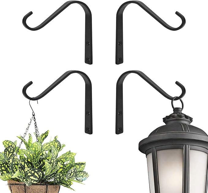 Plant Hooks 5 Inch, Rustic Cast Iron Wall Hooks - Image 7
