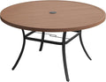 VICLLAX 63" Outdoor Round Patio Table by HOME