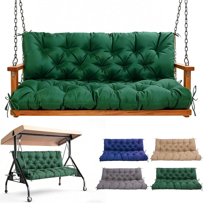 Porch Swing Cushions 60 Inch, Waterproof Patio 2 3 Seater Replacement by Unknown