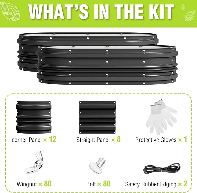 WORKPRO 2PK 4x2x1ft Outdoor Galvanized Raised Garden Bed Kit, Rust & Corrosion - Image 9