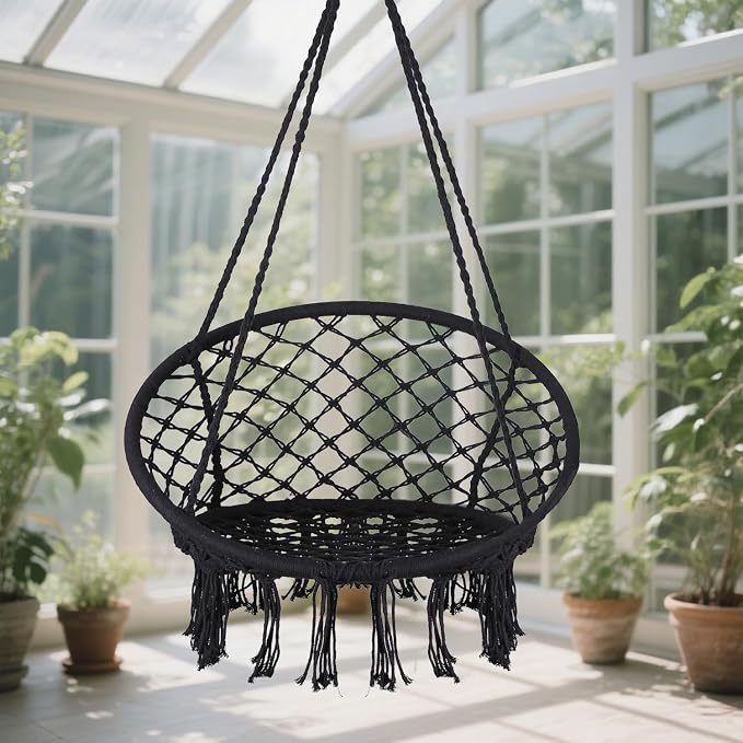 Goutime Hammock Chair, Macrame Hanging Indoor Swing Chairs - Image 7