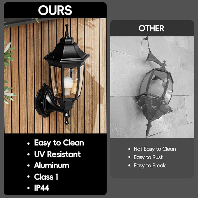 EMART Dusk to Dawn Outdoor Porch Light, Exterior Anti-Corrosion, Waterproof - Image 4