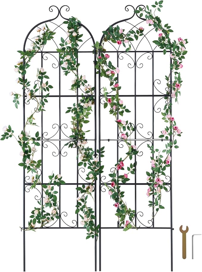 VEVOR 71 x 20 in, 2 Packs Rustproof Metal Garden Flower Trellis, Outdoor by VEVOR