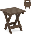 LUE BONA Small Outdoor Folding Side Table, HDPS Outside End Table by LUEBONA