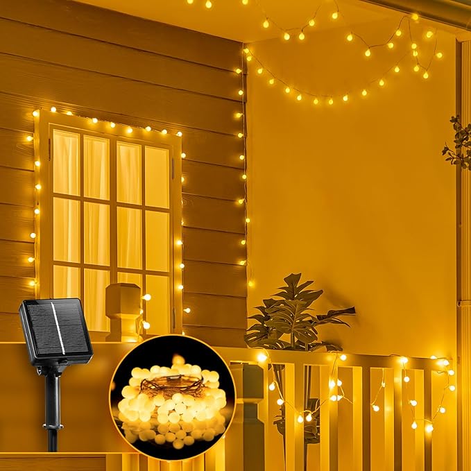 Brightown Solar String Lights Outdoor Waterproof, 19.6Ft 60 LED Globe Solar by Brightown