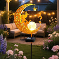 YJFWAL Garden Solar Dog Lights Pathway Stake Lights Glass Globe by YJFWAL