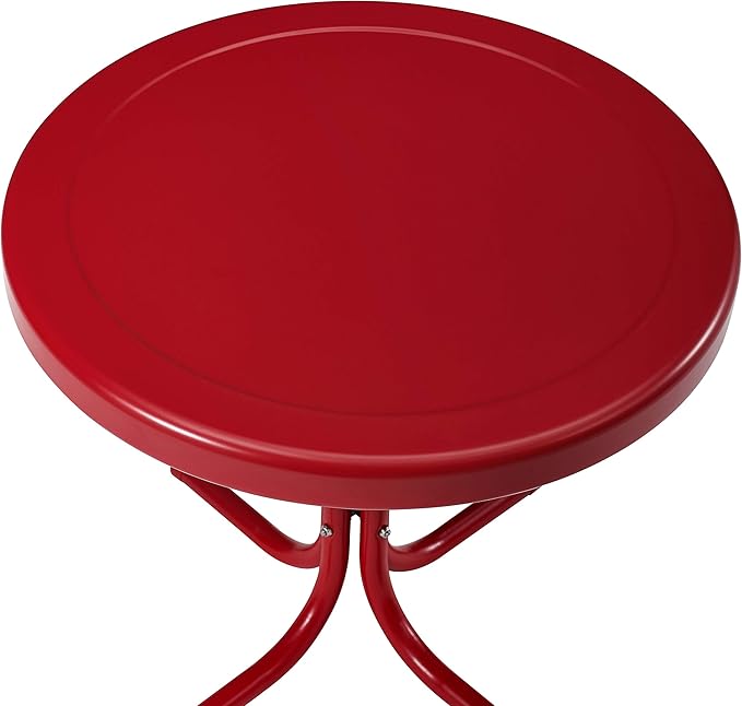 Crosley Furniture Griffith Weather Resistant Retro Metal Outdoor Side Table - Image 4