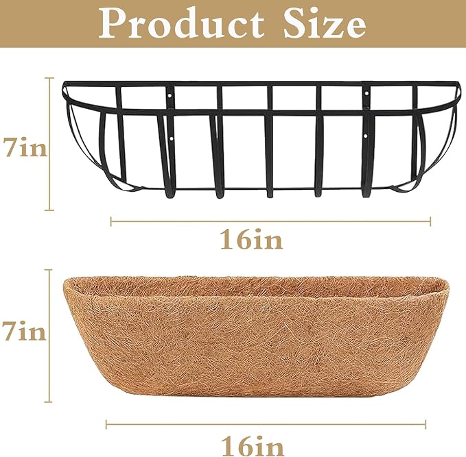 2pack 16-inch Window Sill Window Railing Planters - Image 7