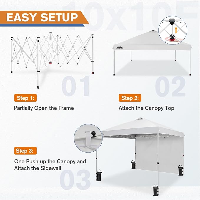 EAGLE PEAK Commercial Canopy 10x10 Pop Up Canopy Tent - Image 2