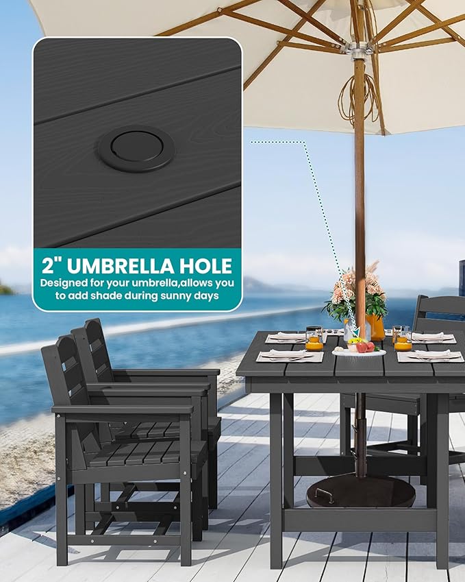 SERWALL 6-Person Outdoor Dining Table - Image 2