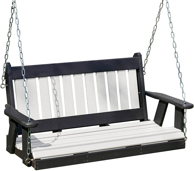 Mission Poly Lumber Wood 5FT Porch Swing Amish Craftsmandship Made in USA HDPE by Unknown