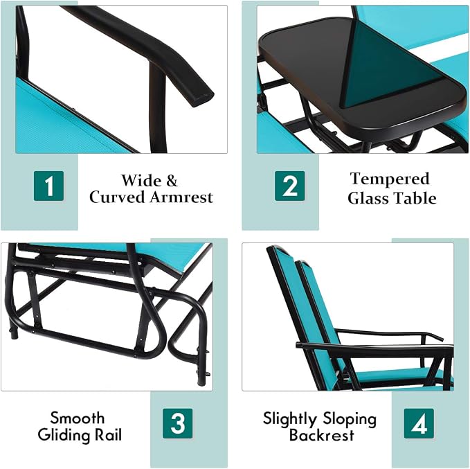 Giantex Patio Bench Glider Chair - Image 4