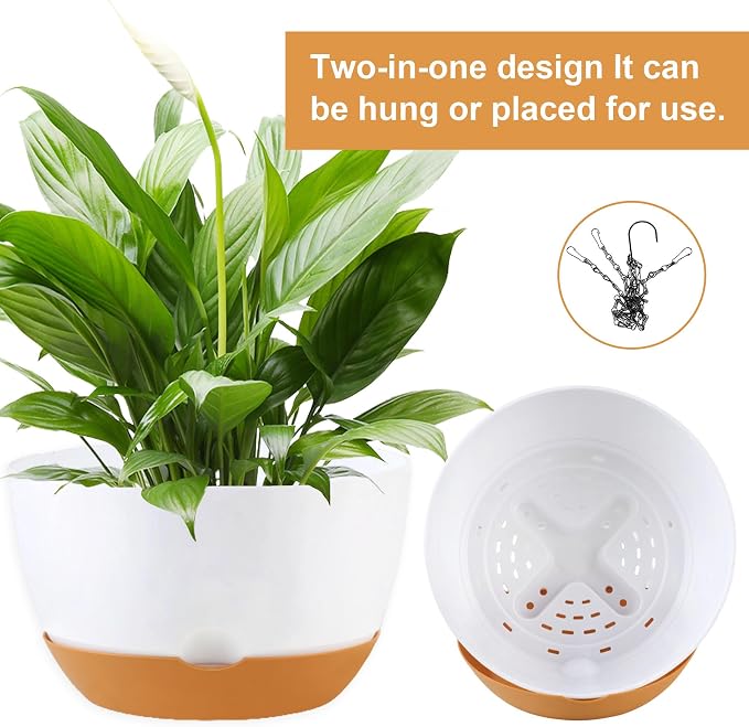 8/10/12 inch Hanging Planters for Indoor Outdoor Plants - Image 3