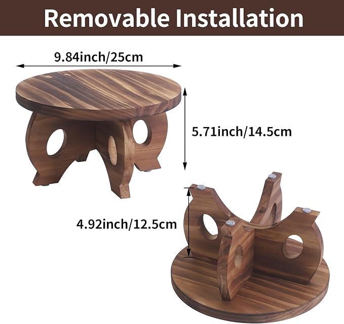 Plant Stand Indoor Wooden Plant Stool Round Stand Risers - Image 3