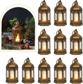 LLQ 12Pcs Mini Lantern with LED Tea Light, Garden Fairy Party Decorations by LLQ-LuckLifeQuality