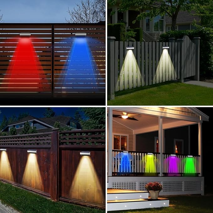 Solar Fence Lights Outdoor, Step Lights Solar Powered - Image 8