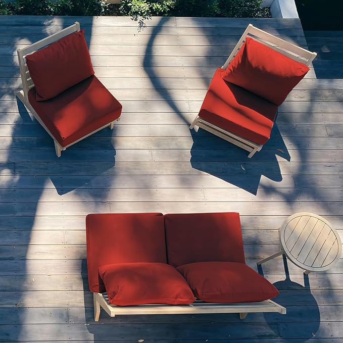 Sundale Outdoor Olefin Deep Seat Cushion, Patio Chair Cushion and Pillow - Image 6