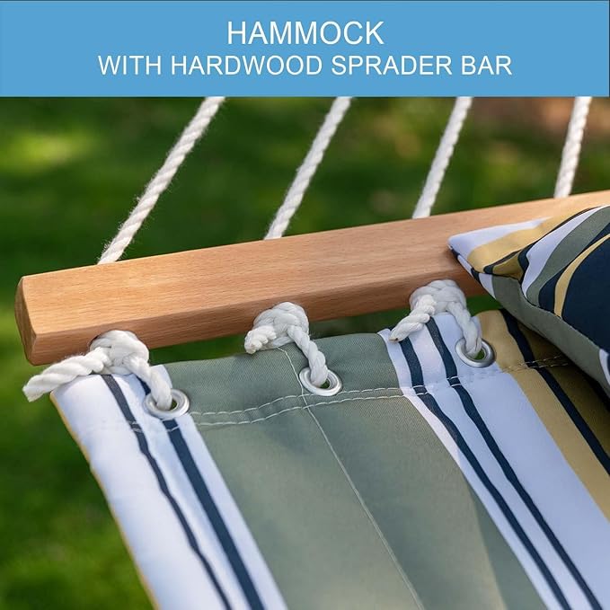 Lazy Daze Hammocks 12 FT Quilted Fabric Double Hammock - Image 4