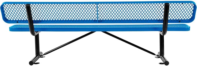 Global Industrial 8'L Heavy Duty Expanded Metal Mesh Bench - Image 6