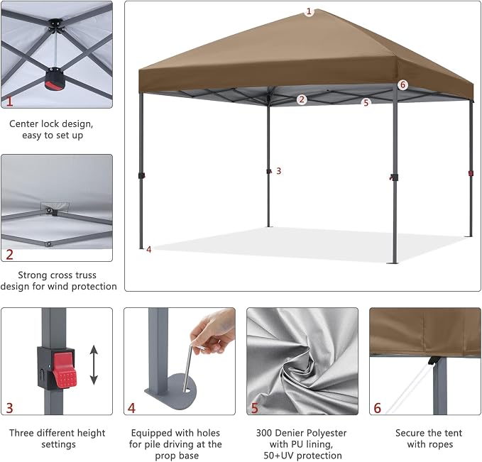 ABCCANOPY Outdoor Easy Pop up Canopy Tent 10x10 - Image 6