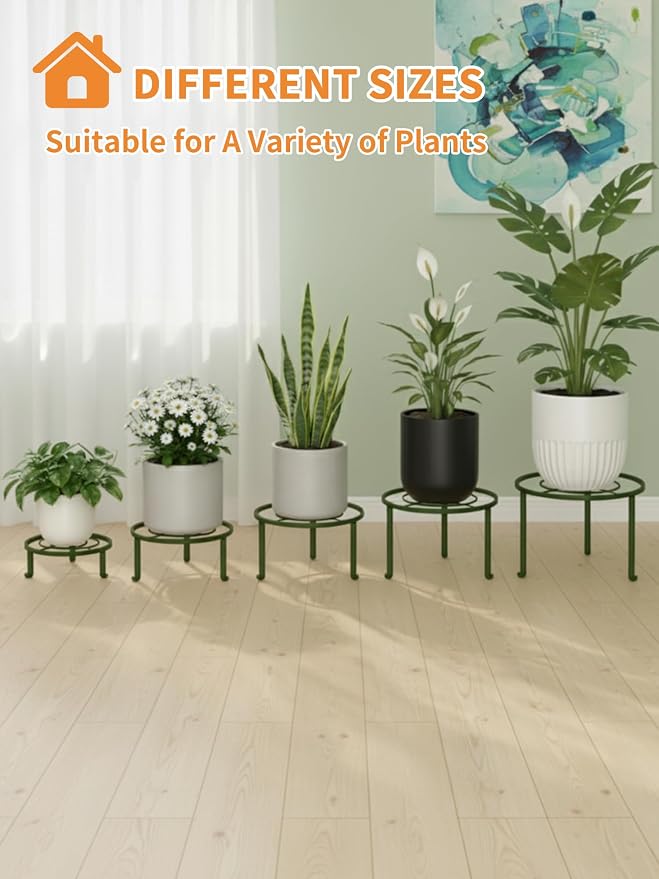 5 Pack Metal Pot Rack Stand, Patented Plant Stand - Image 7