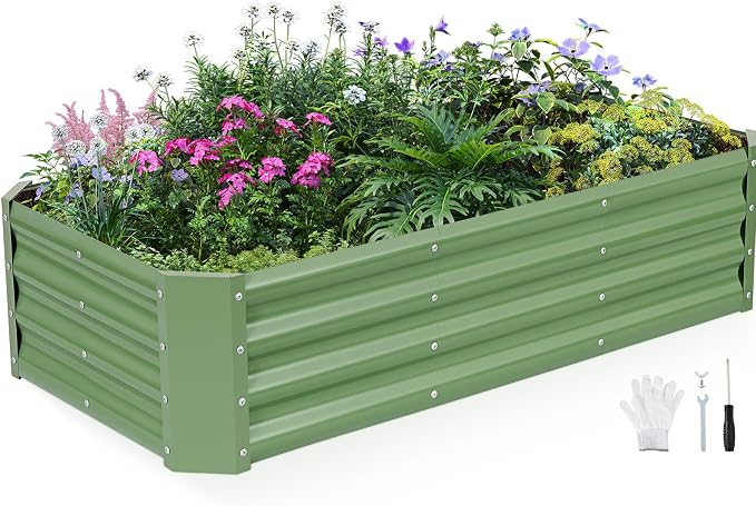 INNO STAGE Galvanized Raised Garden Bed Kit, Rust-Resistant & Easy Assembly by INNOSTAGE
