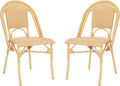 SAFAVIEH Outdoor Collection Torino Natural Wash Parisian Bistro Chair Set of 2 by SAFAVIEH